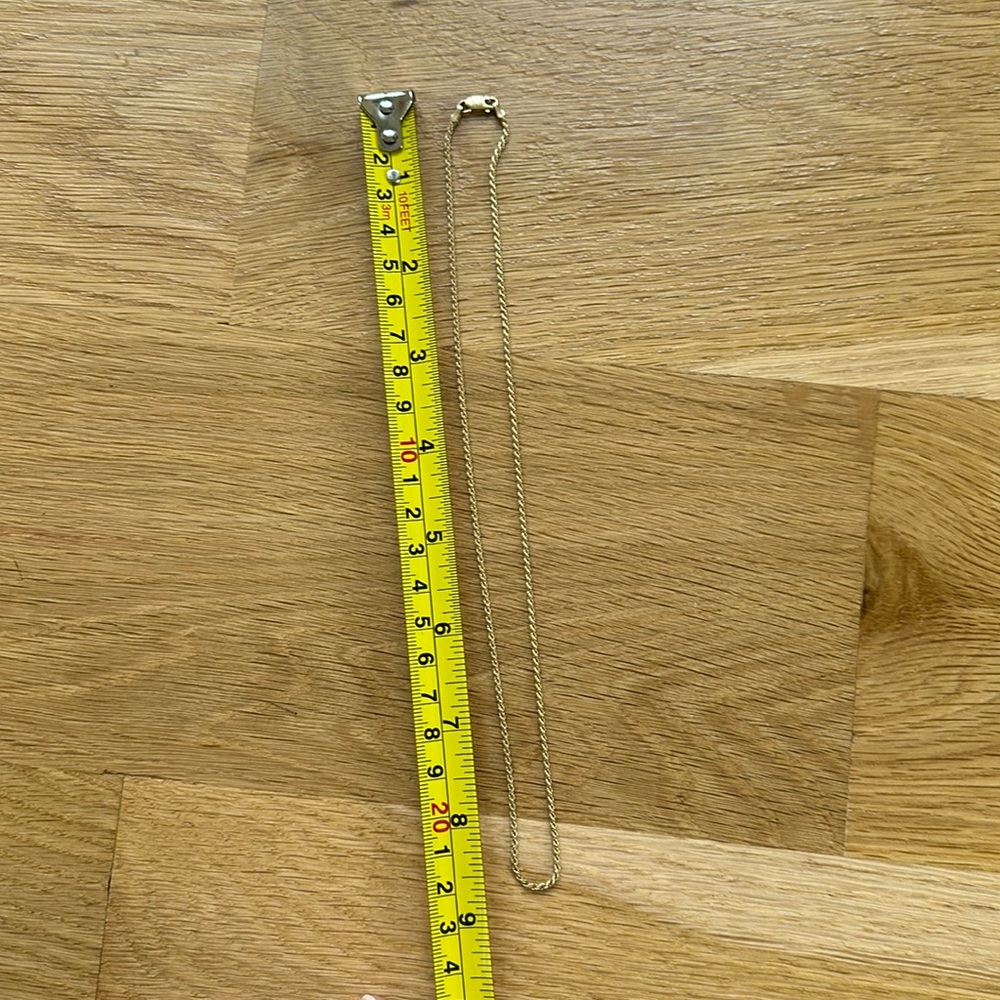 18” sterling silver gold tone chain